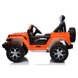 Ηλεκτροκίνητο Παιδικό Αυτοκίνητο Licensed Wrangler Rubicon Διθέσιο 12v Πορτοκαλι 