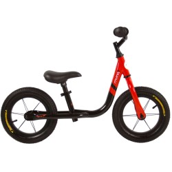 Παιδικό ποδήλατο ισορροπίας Mynat με δερμάτινη σέλα μαύρο κόκκινο