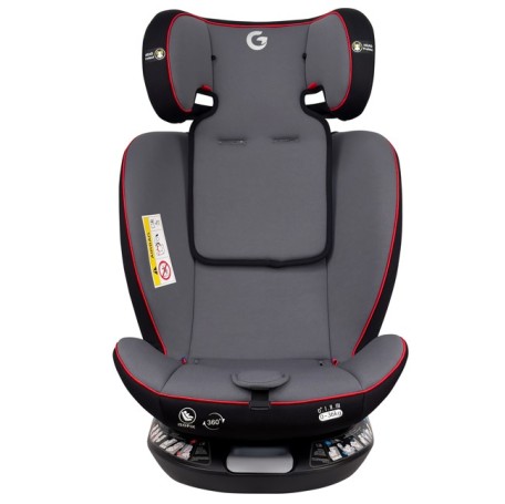 Καθισματάκι αυτοκινήτου G με isofix για βάρος 0 έως 36kg περιστρεφόμενο 360 μοίρες σε μαύρο γκρι με κόκκινες λεπτομέρειες Καθισματάκι αυτοκινήτου G με isofix για βάρος 0 έως 36kg περιστρεφόμενο 360 μοίρες σε μαύρο γκρι με κόκκινες λεπτομέρειες