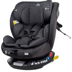 Καθισματάκι αυτοκινήτου G με isofix για βάρος 0 έως 36kg περιστρεφόμενο 360 μοίρες σε μαύρο γκρι