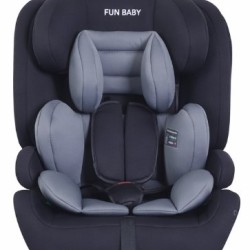 Καθισματάκι αυτοκινήτου FUN BABY με isofix για βάρος 9 έως 36kg μαύρο γκρι