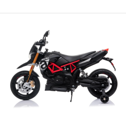 Ηλεκτροκίνητη παιδική μηχανή Licensed Aprilia Dorsoduro 900 12V σε Μαύρο - Λευκό Χρώμα 