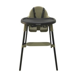 Καρεκλάκι φαγητού FunBaby 2 σε 1 με πλαστικό σκελετό και κάθισμα  απο 6 μηνών έως 15 κιλά σε λαδί χρώμα