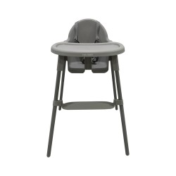 Καρεκλάκι φαγητού FunBaby 2 σε 1 με πλαστικό σκελετό και κάθισμα  απο 6 μηνών έως 15 κιλά σε γκρι χρώμα
