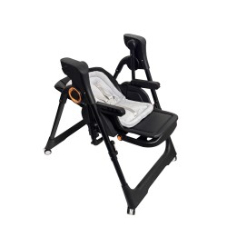 Ηλεκτρικό καρεκλάκι φαγητού Galaxy 3 σε 1 με ανάκληση δυνατότητα κούνιας bluetooth και χειριστήριο απο 3 μηνών έως 20 κιλά σε μαύρο χρώμα