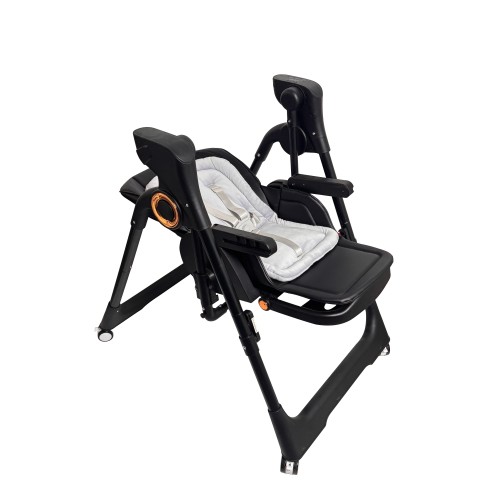 Ηλεκτρικό καρεκλάκι φαγητού Galaxy 3 σε 1 με ανάκληση δυνατότητα κούνιας bluetooth και χειριστήριο απο 3 μηνών έως 20 κιλά σε μαύρο χρώμα