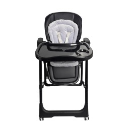 Ηλεκτρικό καρεκλάκι φαγητού Galaxy 3 σε 1 με ανάκληση δυνατότητα κούνιας bluetooth και χειριστήριο απο 3 μηνών έως 20 κιλά σε μαύρο χρώμα