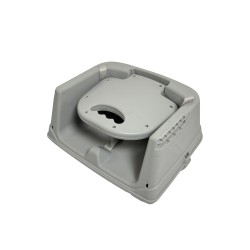 Καρεκλάκι φαγητού Moon 3 σε 1 με μεταλλικό σκελετό και πλαστικό κάθισμα με δερματίνη απο 6 μηνών έως 15 κιλά σε ανοιχτό γκρι χρώμα