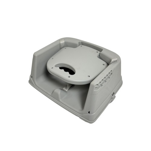 Καρεκλάκι φαγητού Moon 3 σε 1 με μεταλλικό σκελετό και πλαστικό κάθισμα με δερματίνη απο 6 μηνών έως 15 κιλά σε ανοιχτό γκρι χρώμα