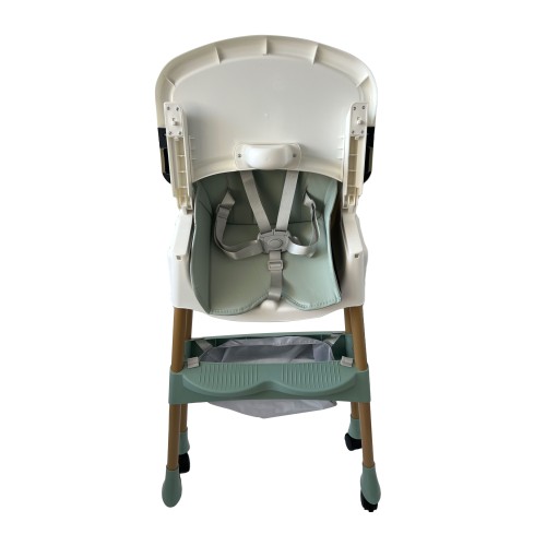 Καρεκλάκι φαγητού Bebe 4 σε 1 με ανάκληση και δυνατότητα κούνιας απο 6 μηνών έως 15 κιλά σε πράσινο χρώμα