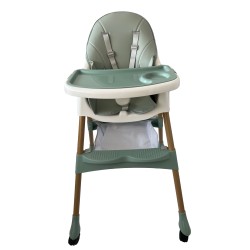 Καρεκλάκι φαγητού Bebe 4 σε 1 με ανάκληση και δυνατότητα κούνιας απο 6 μηνών έως 15 κιλά σε πράσινο χρώμα