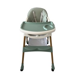 Καρεκλάκι φαγητού Bebe 4 σε 1 με ανάκληση και δυνατότητα κούνιας απο 6 μηνών έως 15 κιλά σε πράσινο χρώμα