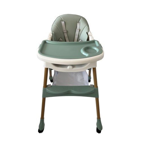 Καρεκλάκι φαγητού Bebe 4 σε 1 με ανάκληση και δυνατότητα κούνιας απο 6 μηνών έως 15 κιλά σε πράσινο χρώμα