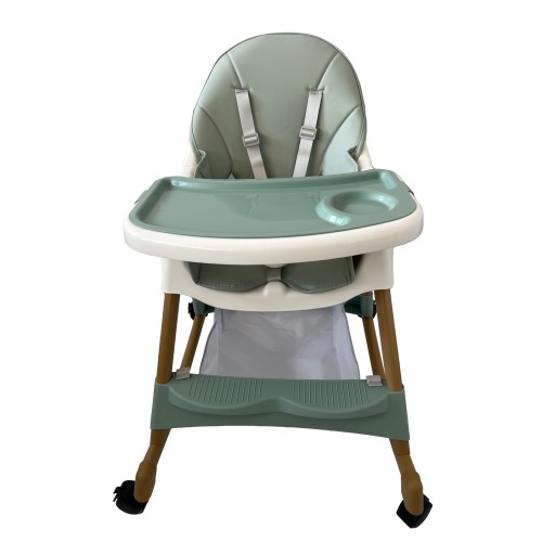 Καρεκλάκι φαγητού Bebe 4 σε 1 με ανάκληση και δυνατότητα κούνιας απο 6 μηνών έως 15 κιλά σε πράσινο χρώμα