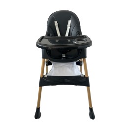 Καρεκλάκι φαγητού Bebe 4 σε 1 με ανάκληση και δυνατότητα κούνιας απο 6 μηνών έως 15 κιλά σε μαύρο μπεζ χρώμα