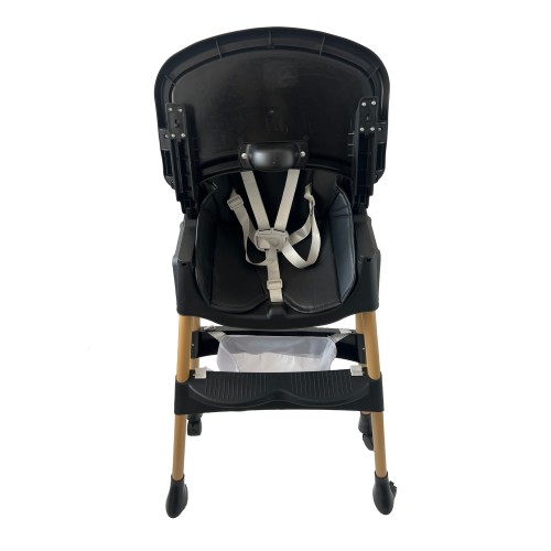 Καρεκλάκι φαγητού Bebe 4 σε 1 με ανάκληση και δυνατότητα κούνιας απο 6 μηνών έως 15 κιλά σε μαύρο μπεζ χρώμα