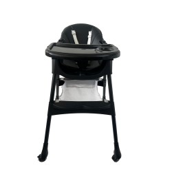 Καρεκλάκι φαγητού Bebe 4 σε 1 με ανάκληση και δυνατότητα κούνιας απο 6 μηνών έως 15 κιλά σε μαύρο χρώμα με μαύρα πόδια