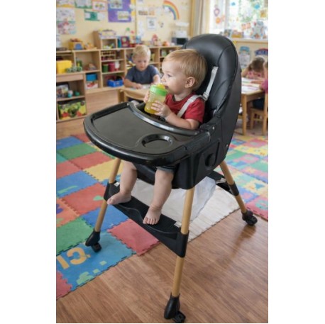 Καρεκλάκι φαγητού Bebe 4 σε 1 με ανάκληση και δυνατότητα κούνιας απο 6 μηνών έως 15 κιλά σε μαύρο μπεζ χρώμα