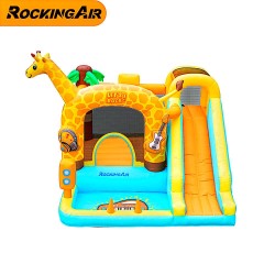 Rocking Air Φουσκωτό Τραμπολίνο Giraffe με αναρρήχηση και τσουλήθρα