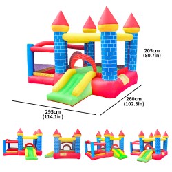Φουσκωτό Τραμπολίνο Κάστρο με τσουλήθρα μπασκέτα και μπαλοπισίνα