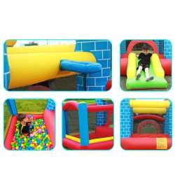 Φουσκωτό Τραμπολίνο Κάστρο με τσουλήθρα μπασκέτα και μπαλοπισίνα