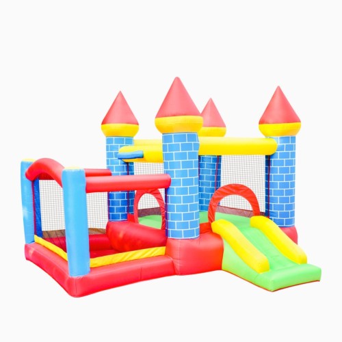 Φουσκωτό Τραμπολίνο Κάστρο με τσουλήθρα μπασκέτα και μπαλοπισίνα