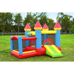 Φουσκωτό Τραμπολίνο Κάστρο με τσουλήθρα μπασκέτα και μπαλοπισίνα
