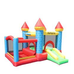 Φουσκωτό Τραμπολίνο Κάστρο με τσουλήθρα μπασκέτα και μπαλοπισίνα