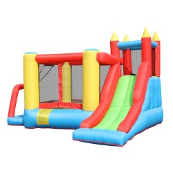 Φουσκωτό Τραμπολίνο με τσουλήθρα μπασκέτα μπαλοπισίνα και αναρρίχηση