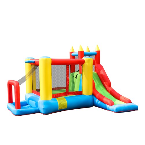 Φουσκωτό Τραμπολίνο με τσουλήθρα μπασκέτα μπαλοπισίνα και αναρρίχηση