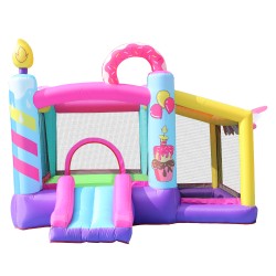 Doctor Dolphin Φουσκωτό Τραμπολίνο Donuts με τσουλήθρα και μπαλοπισίνα