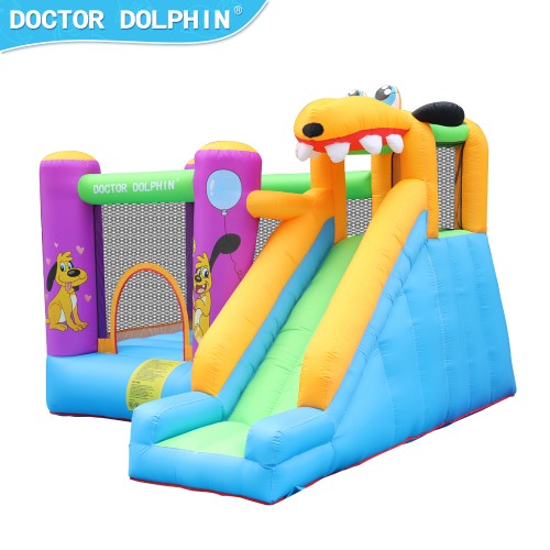 Doctor Dolphin Φουσκωτό Τραμπολίνο Σκυλάκι με τσουλήθρα μπασκέτα αναρρίχηση