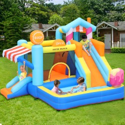 Doctor Dolphin Φουσκωτό Τραμπολίνο με δύο τσουλήθρες αναρρίχηση και μπαλοπισίνα