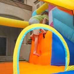 Doctor Dolphin Φουσκωτό Τραμπολίνο με δύο τσουλήθρες αναρρίχηση και μπαλοπισίνα