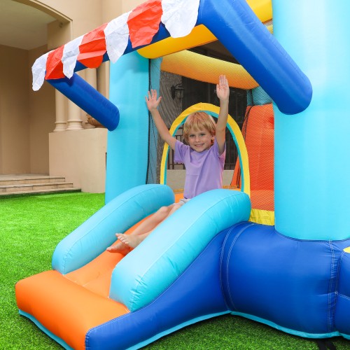 Doctor Dolphin Φουσκωτό Τραμπολίνο με δύο τσουλήθρες αναρρίχηση και μπαλοπισίνα