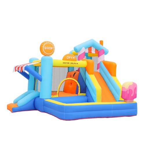 Doctor Dolphin Φουσκωτό Τραμπολίνο με δύο τσουλήθρες αναρρίχηση και μπαλοπισίνα
