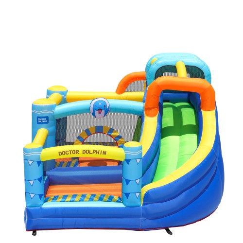 Doctor Dolphin Φουσκωτό Τραμπολίνο με τσουλήθρα και αναρρίχηση