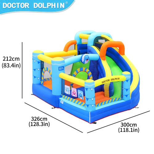 Doctor Dolphin Φουσκωτό Τραμπολίνο με τσουλήθρα και αναρρίχηση