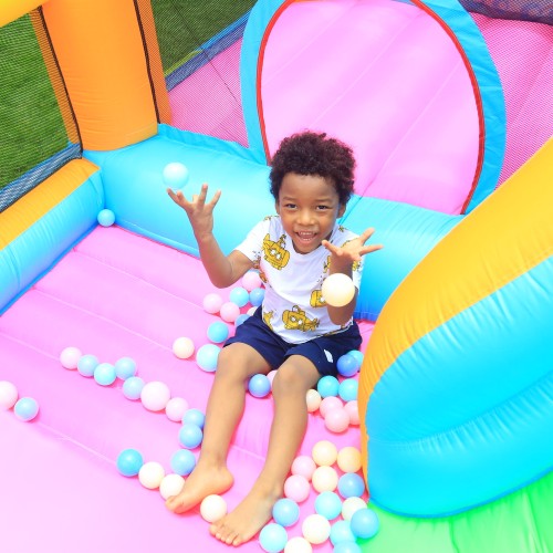 Doctor Dolphin Φουσκωτό Τραμπολίνο Ice Cream με τσουλήθρα αναρρίχηση και μπαλοπισίνα