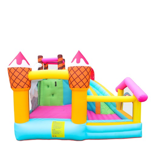 Doctor Dolphin Φουσκωτό Τραμπολίνο Ice Cream με τσουλήθρα αναρρίχηση και μπαλοπισίνα