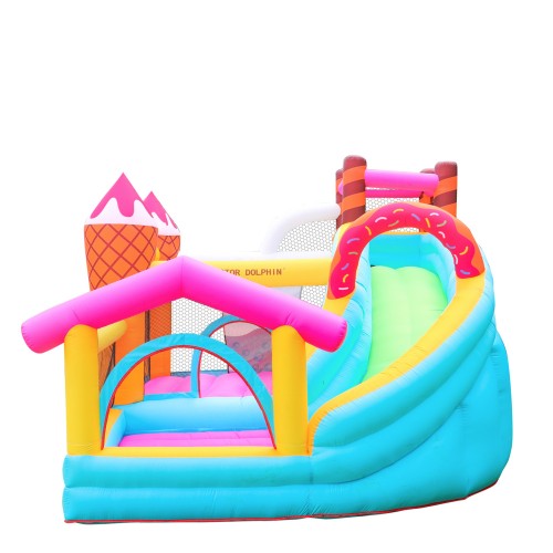 Doctor Dolphin Φουσκωτό Τραμπολίνο Ice Cream με τσουλήθρα αναρρίχηση και μπαλοπισίνα