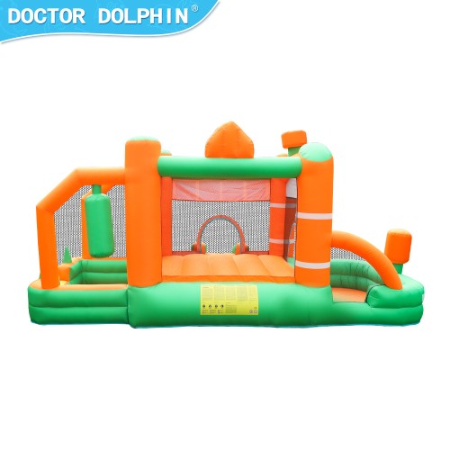 InflateFly Φουσκωτό Τραμπολίνο με τσουλήθρα σάκο του μποξ κρίκους και μπαλοπισίνα