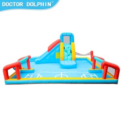 Doctor Dolphin Φουσκωτό Τραμπολίνο Γήπεδο με τσουλήθρα αναρρίχηση τέρματα και φιλέ