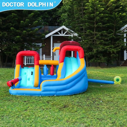 Doctor Dolphin Φουσκωτό Τραμπολίνο με δύο τσουλήθρες αναρρίχηση και νεροπίστολα