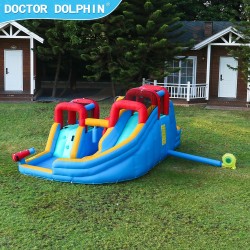 Doctor Dolphin Φουσκωτό Τραμπολίνο με δύο τσουλήθρες αναρρίχηση και νεροπίστολα