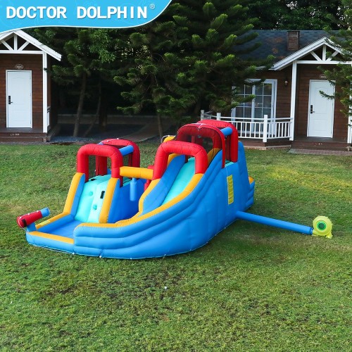 Doctor Dolphin Φουσκωτό Τραμπολίνο με δύο τσουλήθρες αναρρίχηση και νεροπίστολα