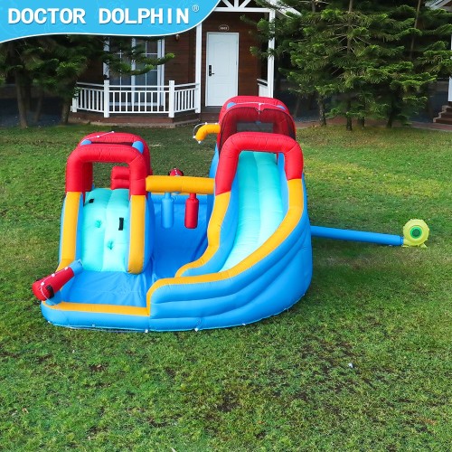 Doctor Dolphin Φουσκωτό Τραμπολίνο με δύο τσουλήθρες αναρρίχηση και νεροπίστολα