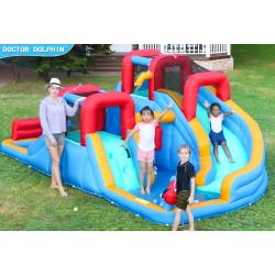 Doctor Dolphin Φουσκωτό Τραμπολίνο με δύο τσουλήθρες αναρρίχηση και νεροπίστολα