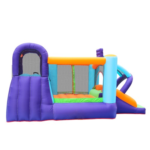 AirMyFun Φουσκωτό Τραμπολίνο με δύο τσουλήθρες αναρρίχηση και μπαλοπίσινα