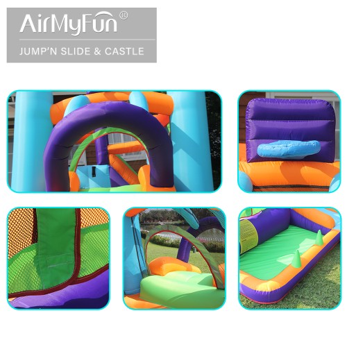 AirMyFun Φουσκωτό Τραμπολίνο με δύο τσουλήθρες αναρρίχηση και μπαλοπίσινα